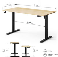 Ergo Plus Lite Electric Sit-Stand Desk 140×70