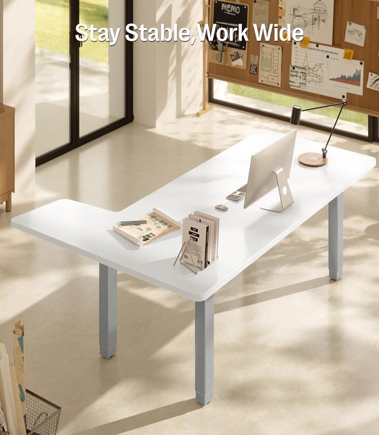 Ergo Plus Pro Corner Desk 160x120 - White